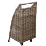 Pulut rattan log trolley