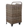 Pulut rattan log trolley