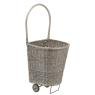 Grey stained willow log basket 