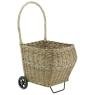 Log basket in rattan