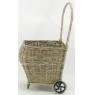 Log basket in rattan