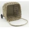 Log basket in rattan