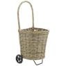 Log basket in rattan