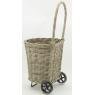 Log basket in rattan