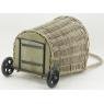 Log basket in rattan