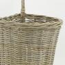 Log basket in rattan