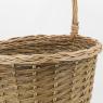 Trolley basket in unpeeled and buff willow