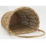 Trolley basket in unpeeled and buff willow