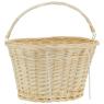 Panier à vélo en osier blanc