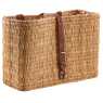 Natural seagrass bike basket