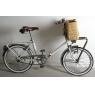 Natural seagrass bike basket