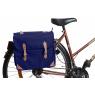 Blue double cotton saddle bag for bike
