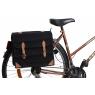 Black double cotton saddle bag for bike