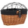 Wicker and metal bike basket