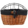 Wicker and metal bike basket