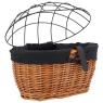 Wicker and metal bike basket