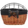 Wicker and metal bike basket