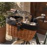 Wicker and metal bike basket