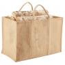 Plastic-coated jute log bag