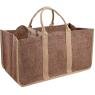 Jute logs bag checkerboard