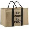 Sac à bûches en jute plastifié