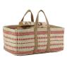 Natural and red jute logs bag