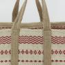 Sac à bûches en jute naturel et teinté rouge