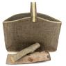 Log basket in jute