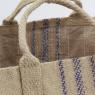 Log basket in natural jute