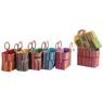 Raffia matting and wood children's bag