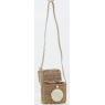 Rattan camera shape bag