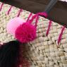 Maize bag with pompoms La Vie en Rose