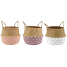 Seagrass baskets with dots