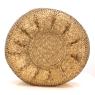 Panier boule en jonc naturel et laqué