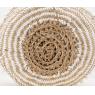Panier boule en jonc et papier Pompons