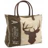 Cotton and leather bag Deer