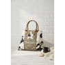 Sac en peau de vache et coton Vintage