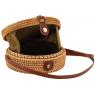 Natural rattan round bag