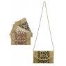 Natural and stained jute handbag Mandala