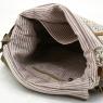 Cotton and cow skin satchel