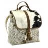 Cotton and cow skin back bag
