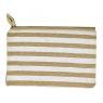 Pochette en jute naturel et blanc