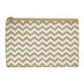 Pochette en jute naturel et blanc