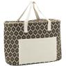 Grand sac lunch isotherme en jute - Diamants