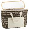 Grand sac lunch isotherme en jute - Diamants