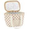 Petit sac lunch isotherme en jute - Feuilles