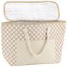 Grand sac lunch isotherme en jute - Feuilles