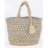 Jute Indi handbag with bobble