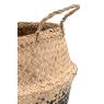 Panier boule en jonc