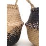 Panier boule en jonc